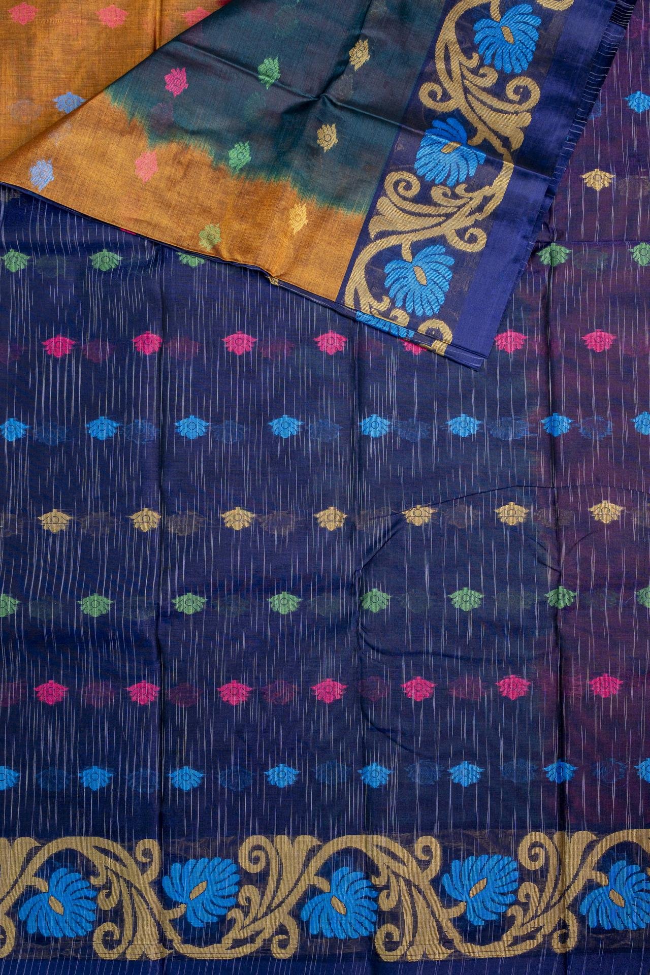 Handloom Cotton Saree | VKSH0148C - Image 3