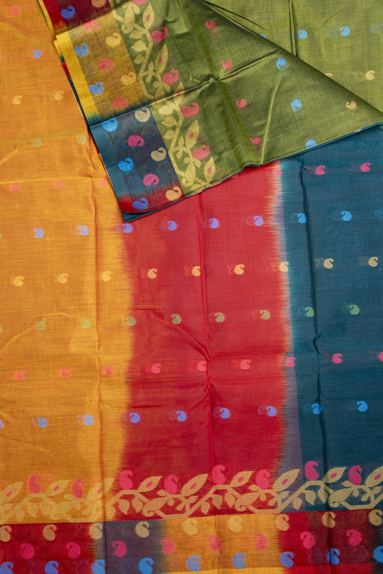 Handloom Cotton Saree | VKSH0148A - Image 3