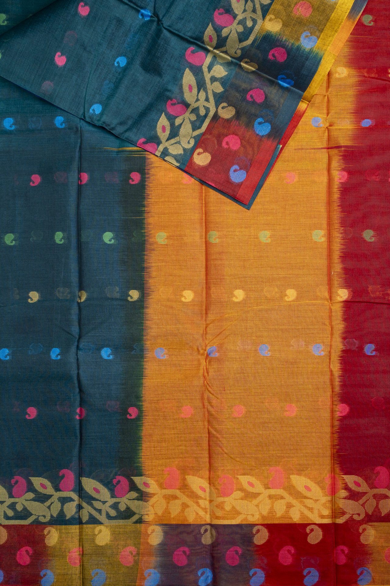 Handloom Cotton Saree | VKSH0148D - Image 3