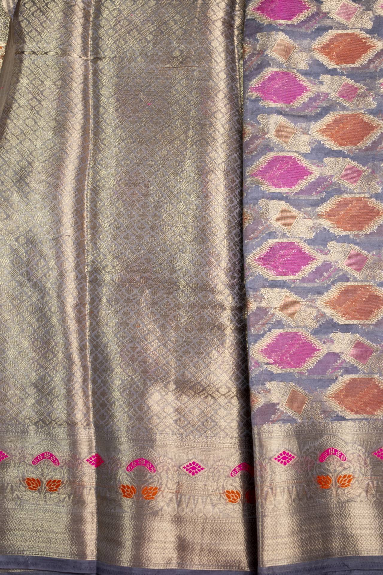 Organza Saree | VKSK0387E - Image 3