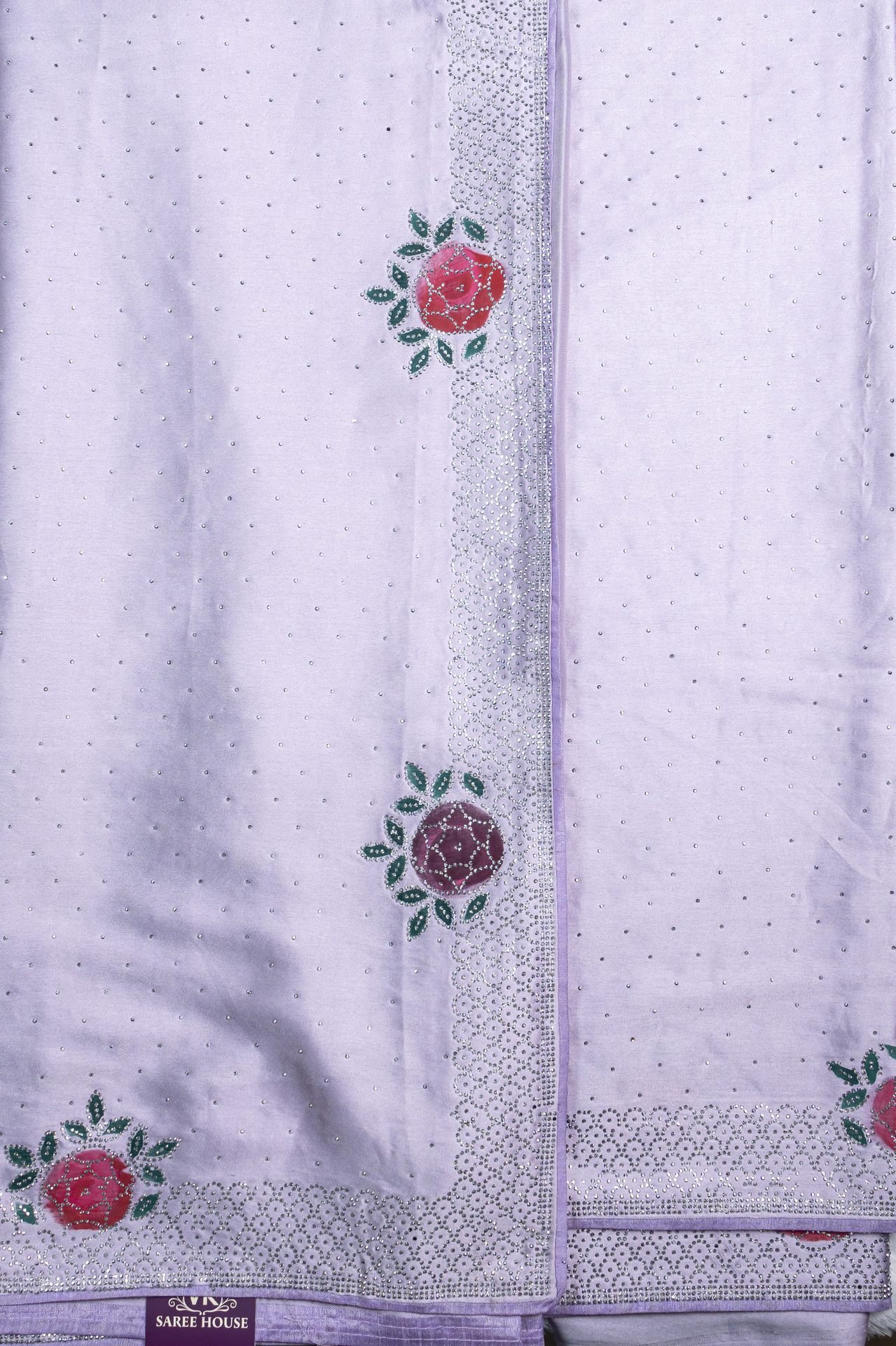 Satin saree | VKSH0233B - Image 2
