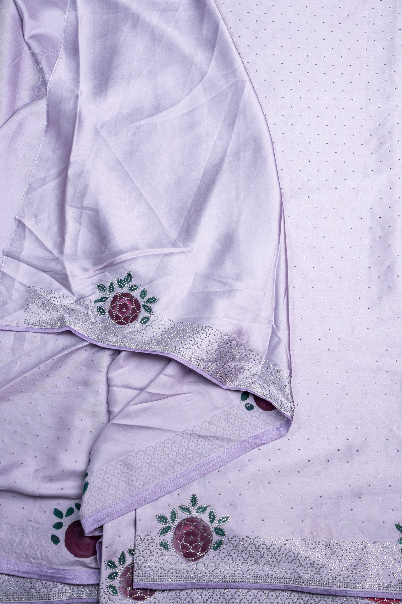 Satin saree | VKSH0233B - Image 3