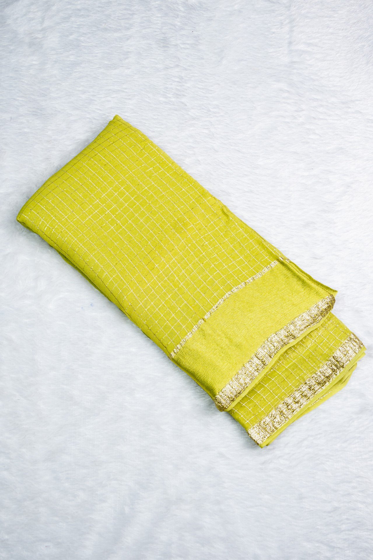 Viscose Geogette Checks with Work Blouse | VKSH0349B