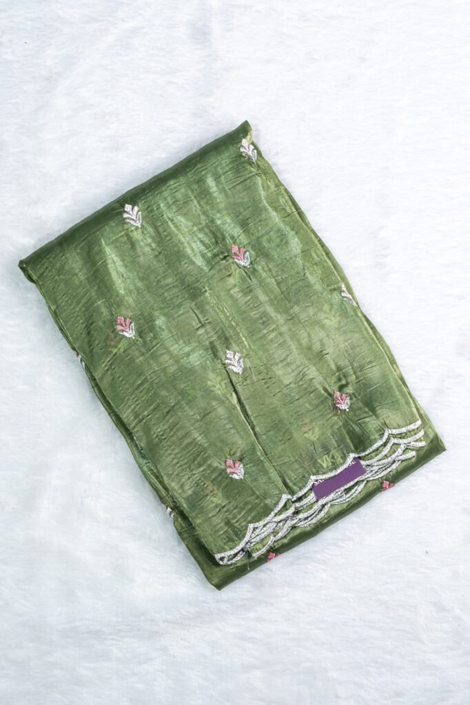 Crush Tissue Saree | VKSH0162b