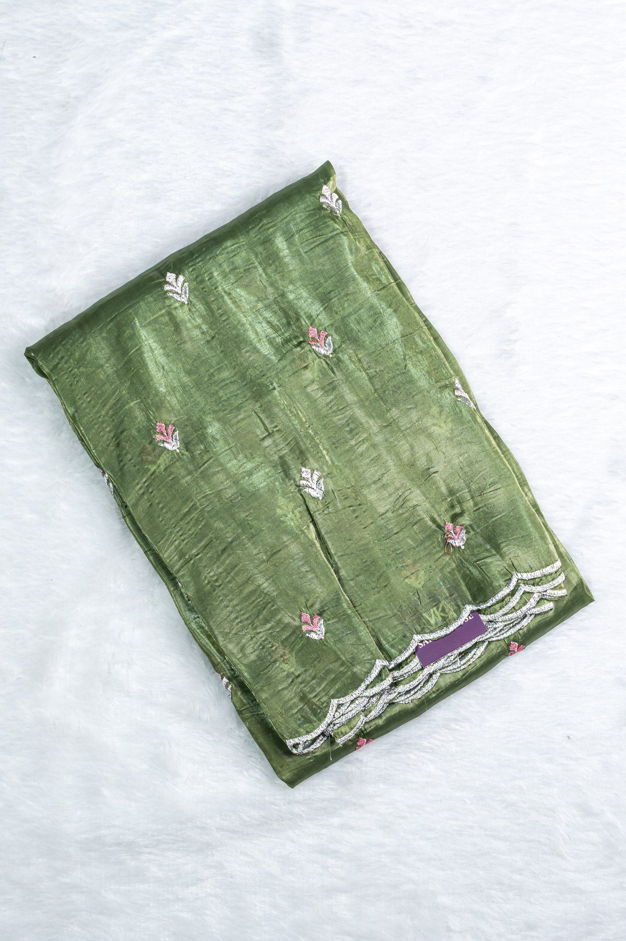 Crush Tissue Saree | VKSH0162b