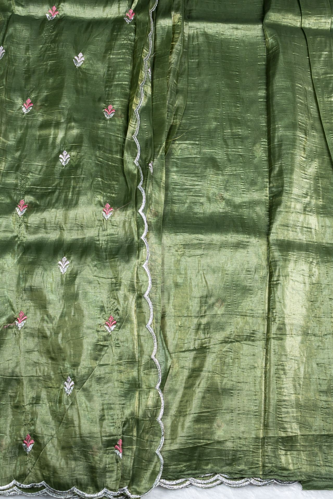Crush Tissue Saree | VKSH0162b - Image 2