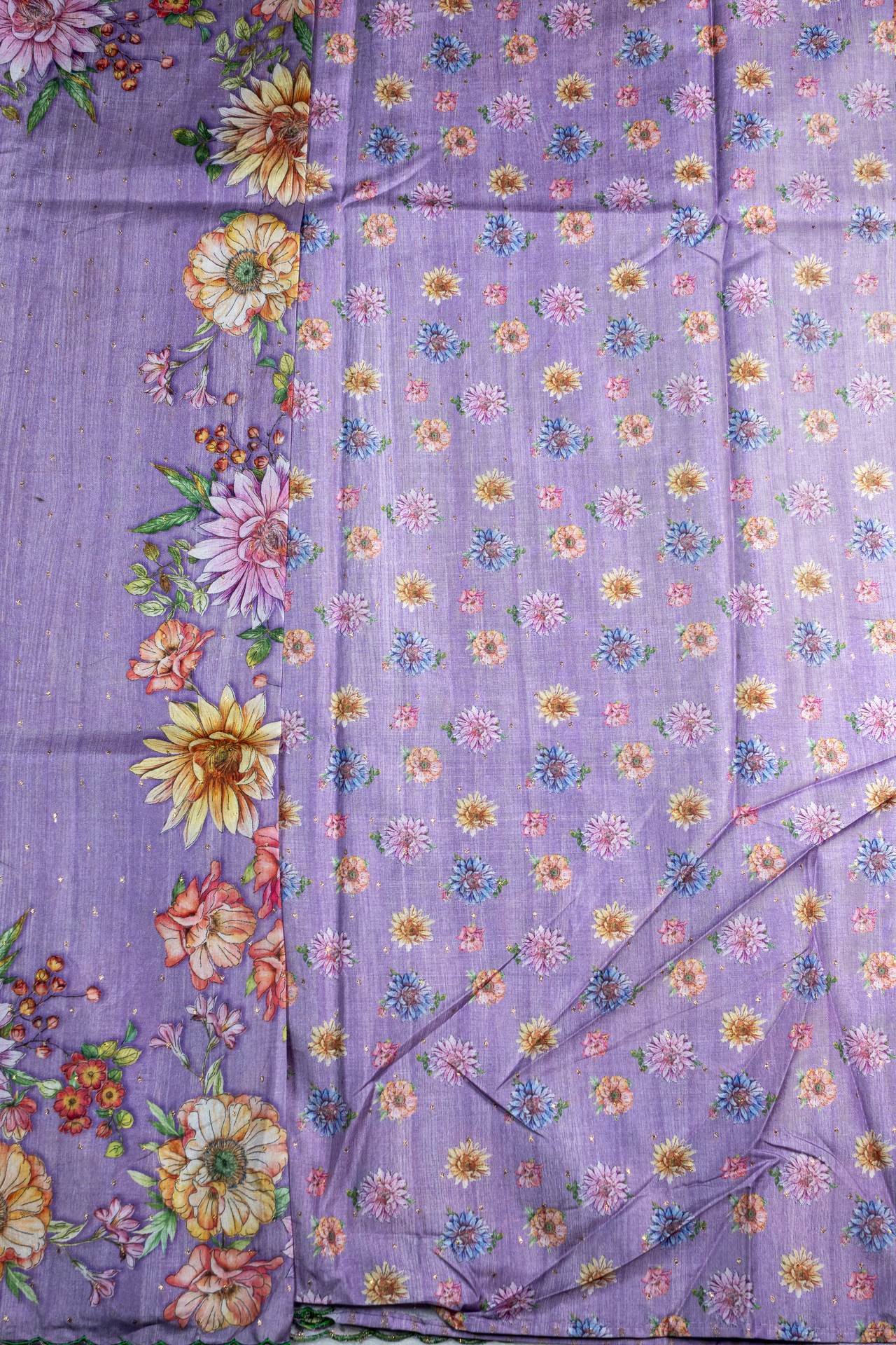 Tussar Saree with Digital Print | VKSH0230H - Image 3