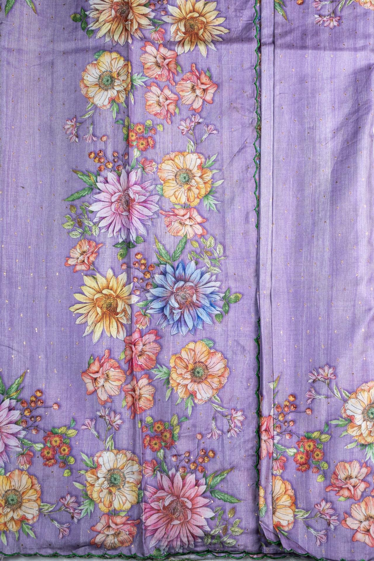 Tussar Saree with Digital Print | VKSH0230H - Image 2
