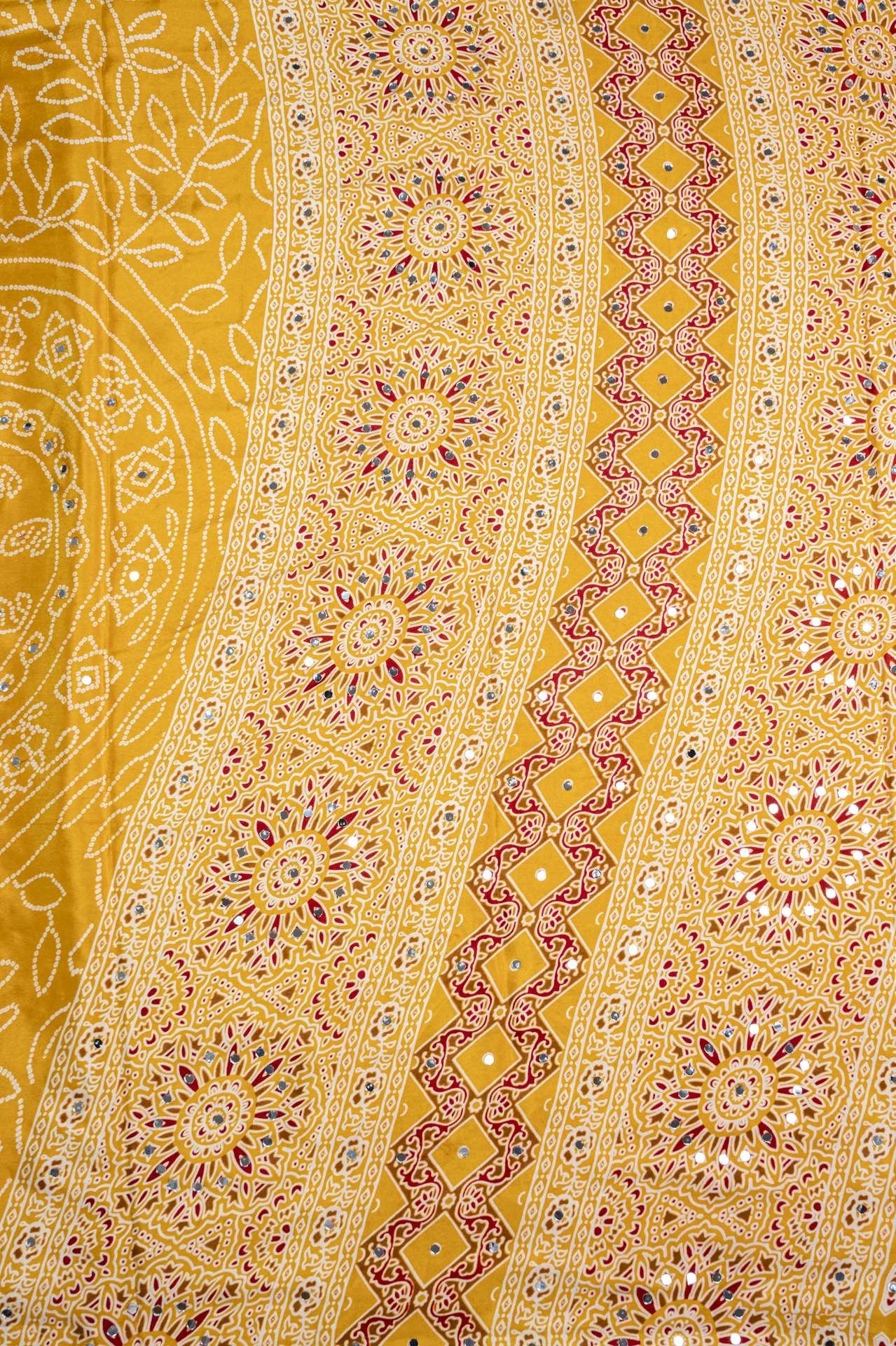 Ajrak Modal Silk Bandini Saree | VKSH0463D - Image 2