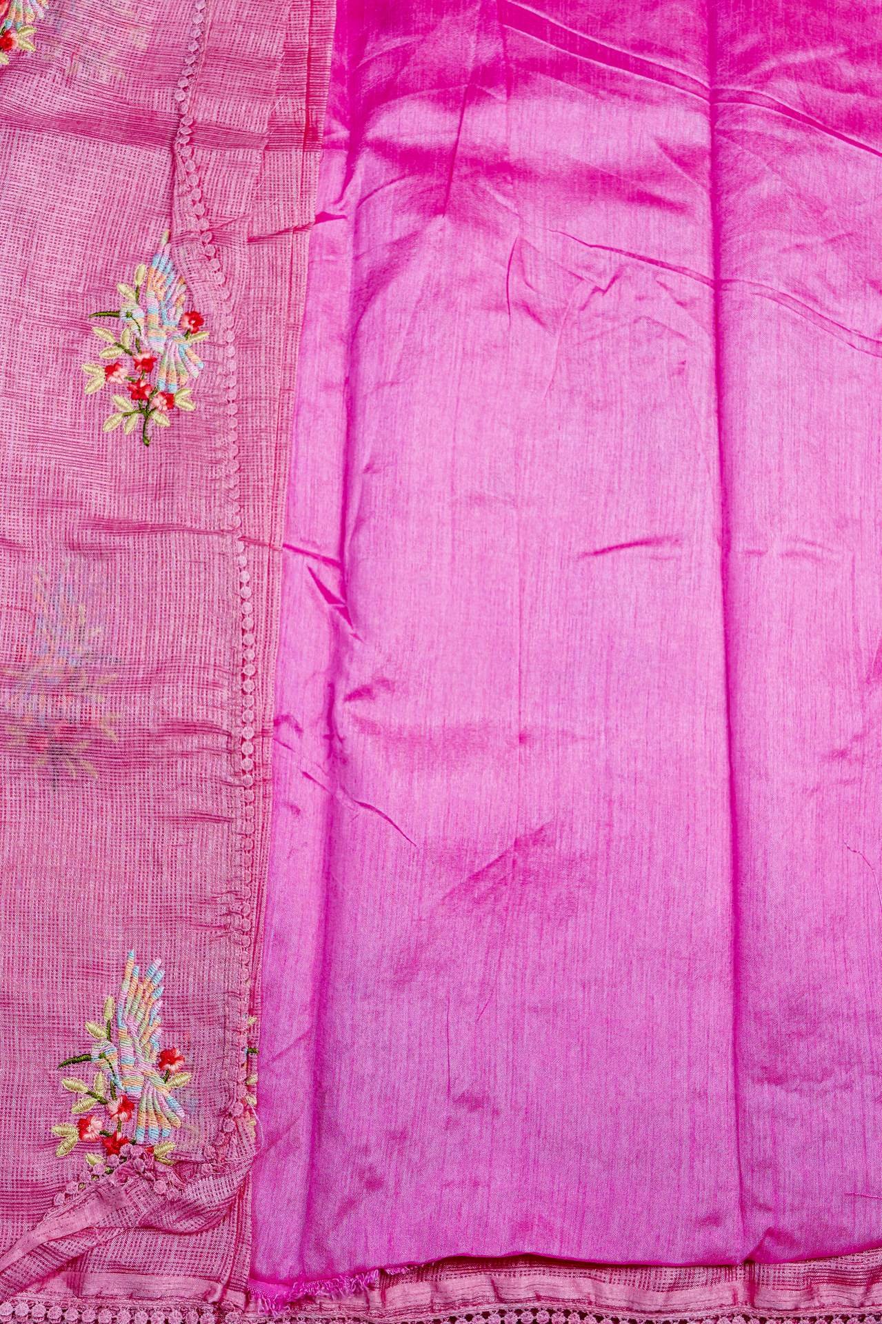 Kota embroidery Silk Saree | VKSH0328C - Image 3