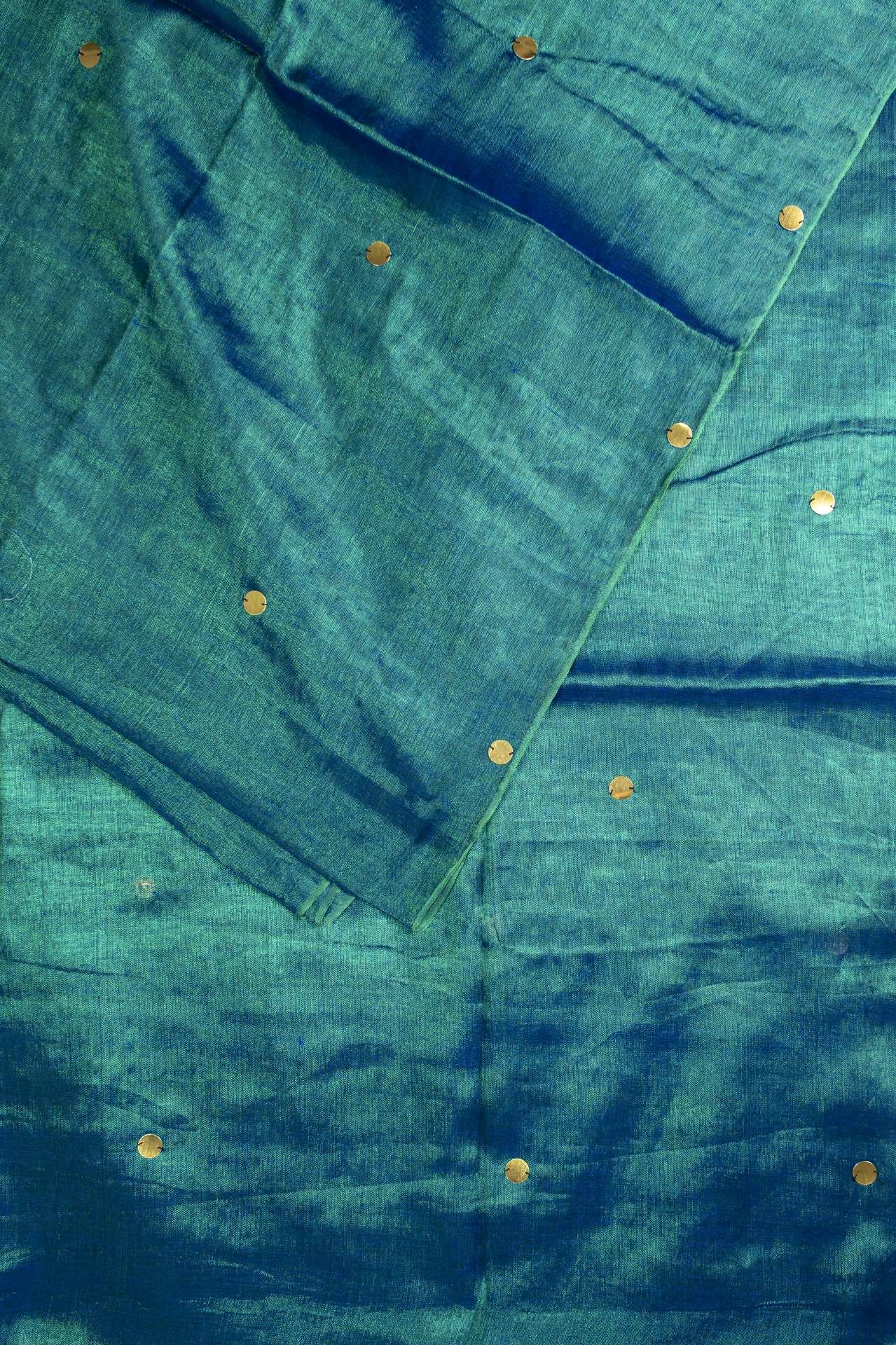 Linen Tissue Saree | VKSH0294A - Image 2