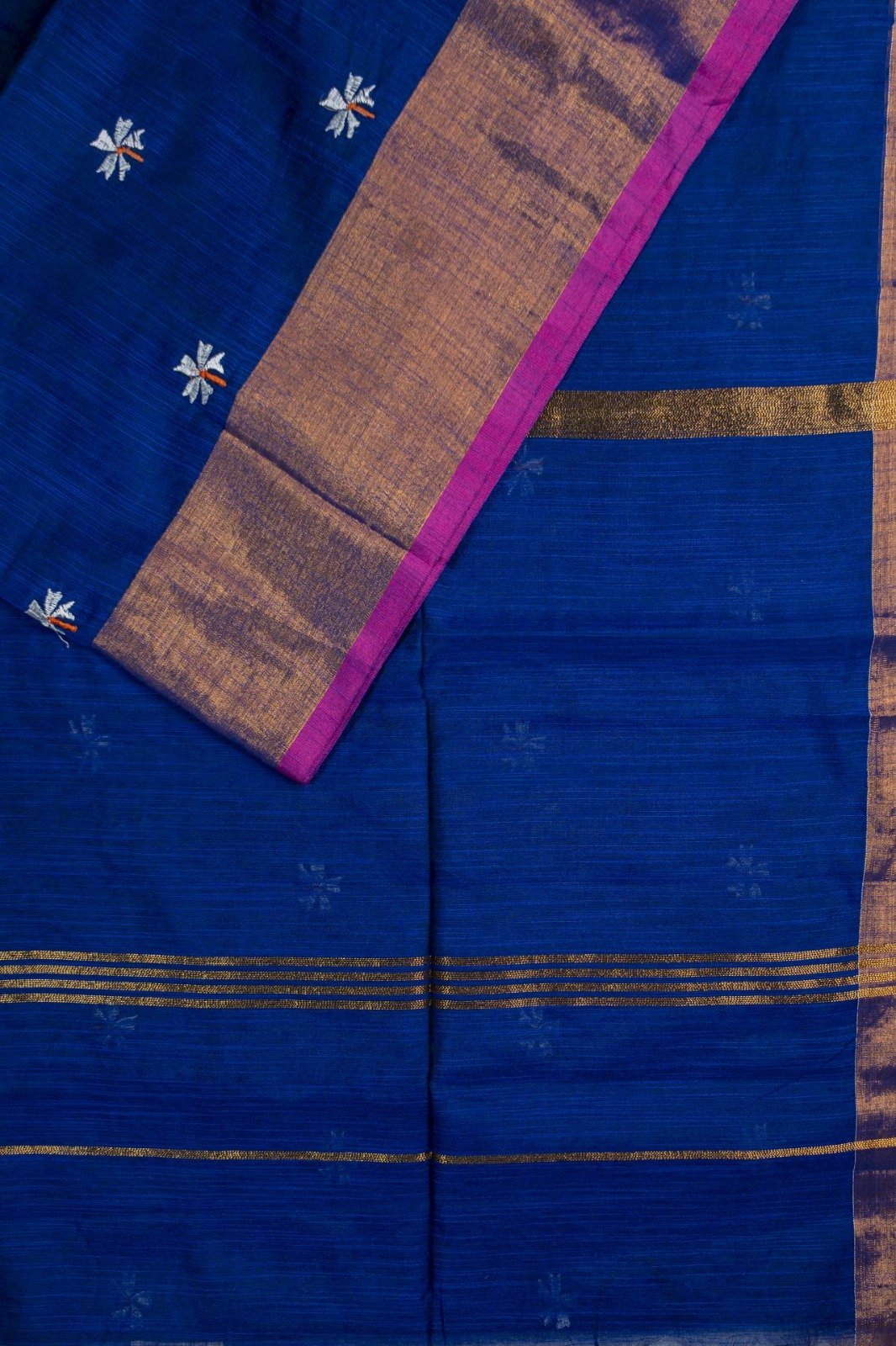 Slub Cotton Saree | VKSH0390d - Image 3