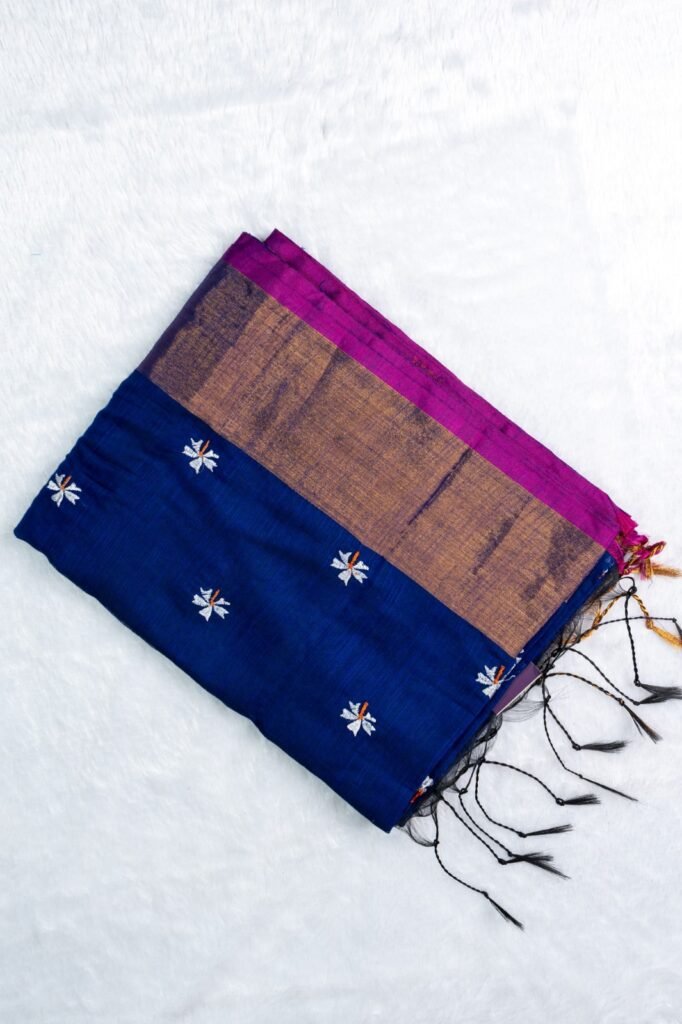 Slub Cotton Saree | VKSH0390d