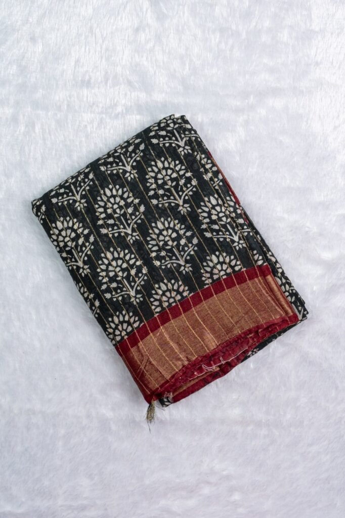 Semi Chanderi Saree | VKSH0229c