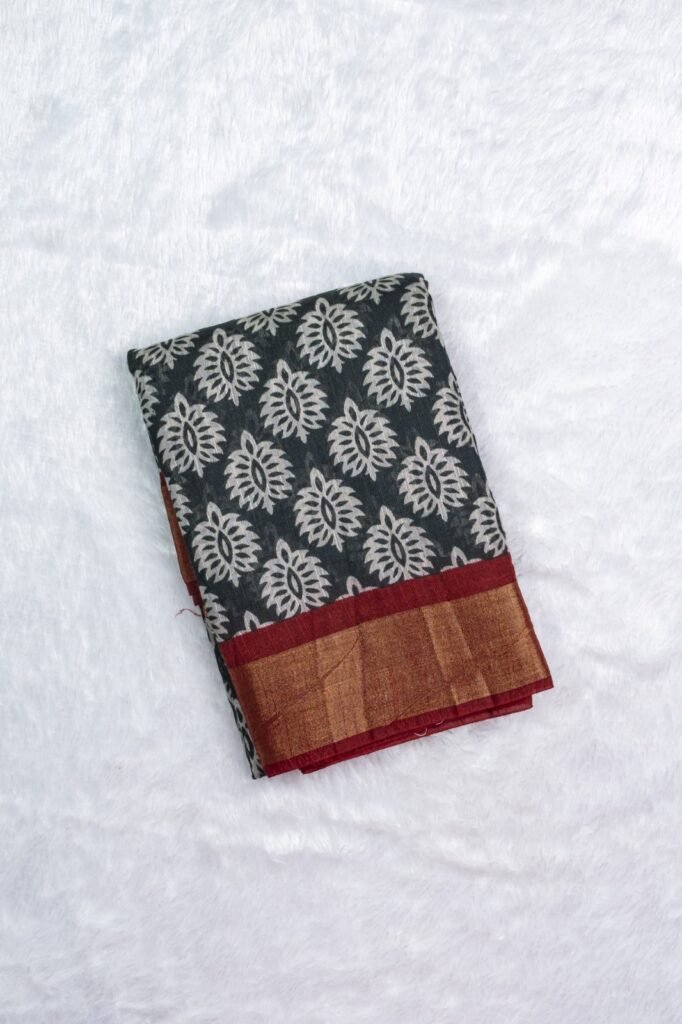 Semi Chanderi Saree | VKSH0229b