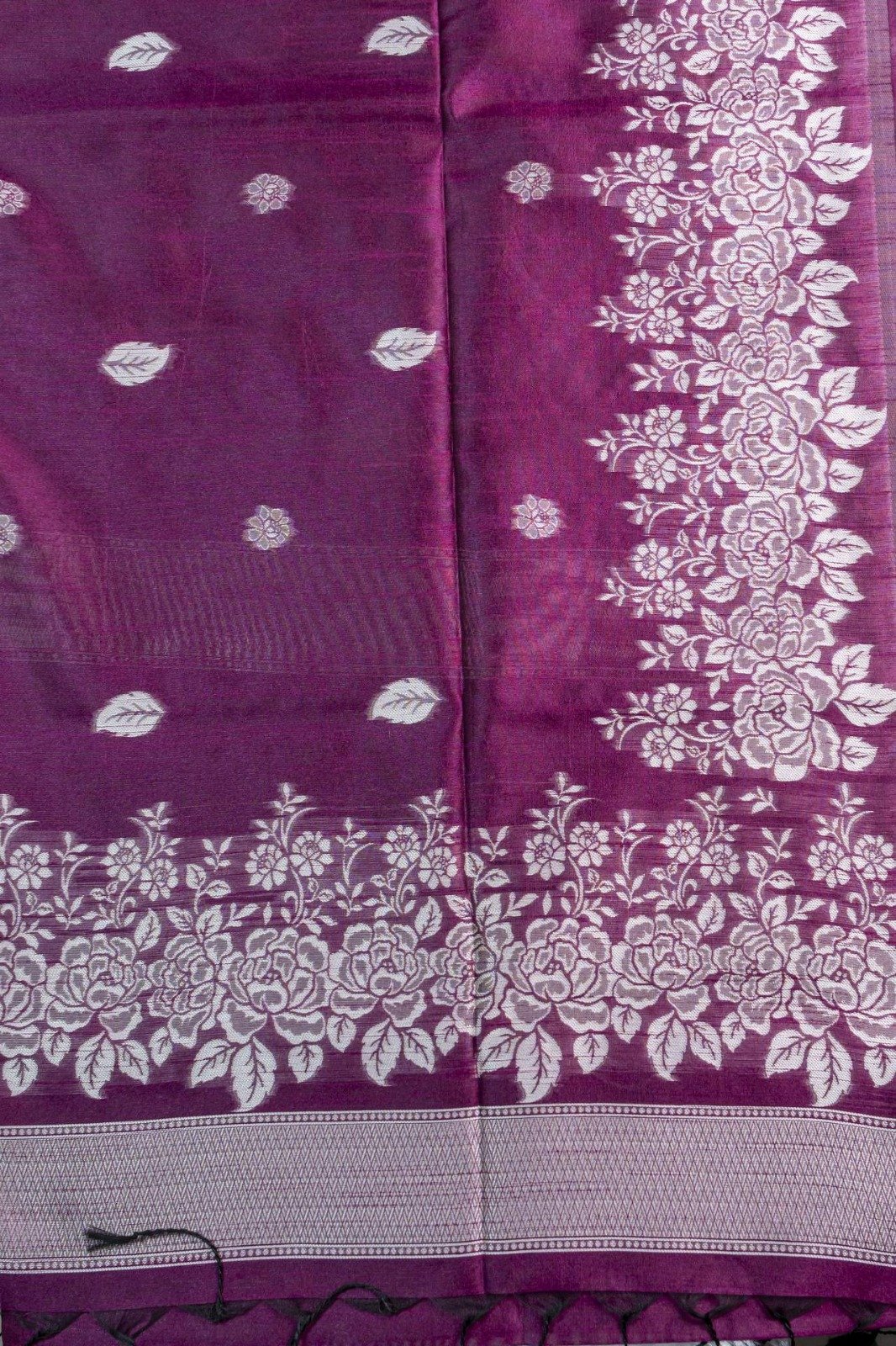 Jute Cotton Saree | VKSH0295d - Image 2