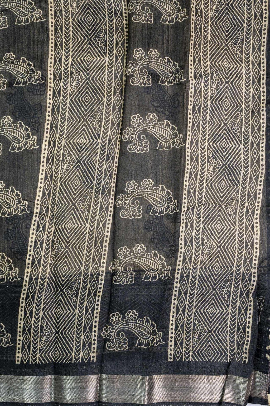 Jute Cotton Saree | VKSH0399d - Image 2