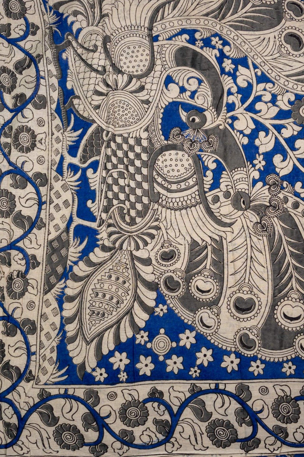 Kalamkari Cotton Saree | VKSH0285a - Image 2