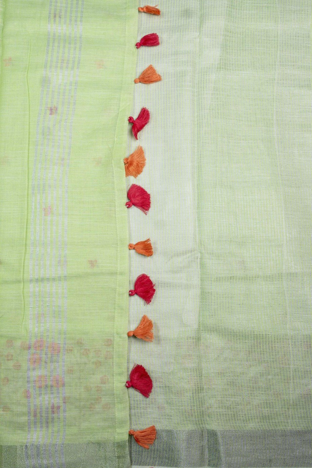 Premium Embroidery Linen Cotton Saree | VKSH088g - Image 3