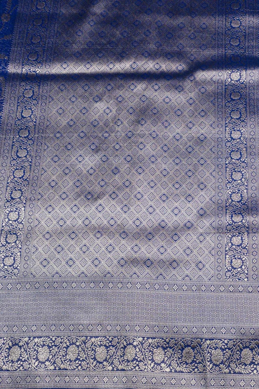 Banarasi Silk Jaal Saree | VKSH0104a - Image 2