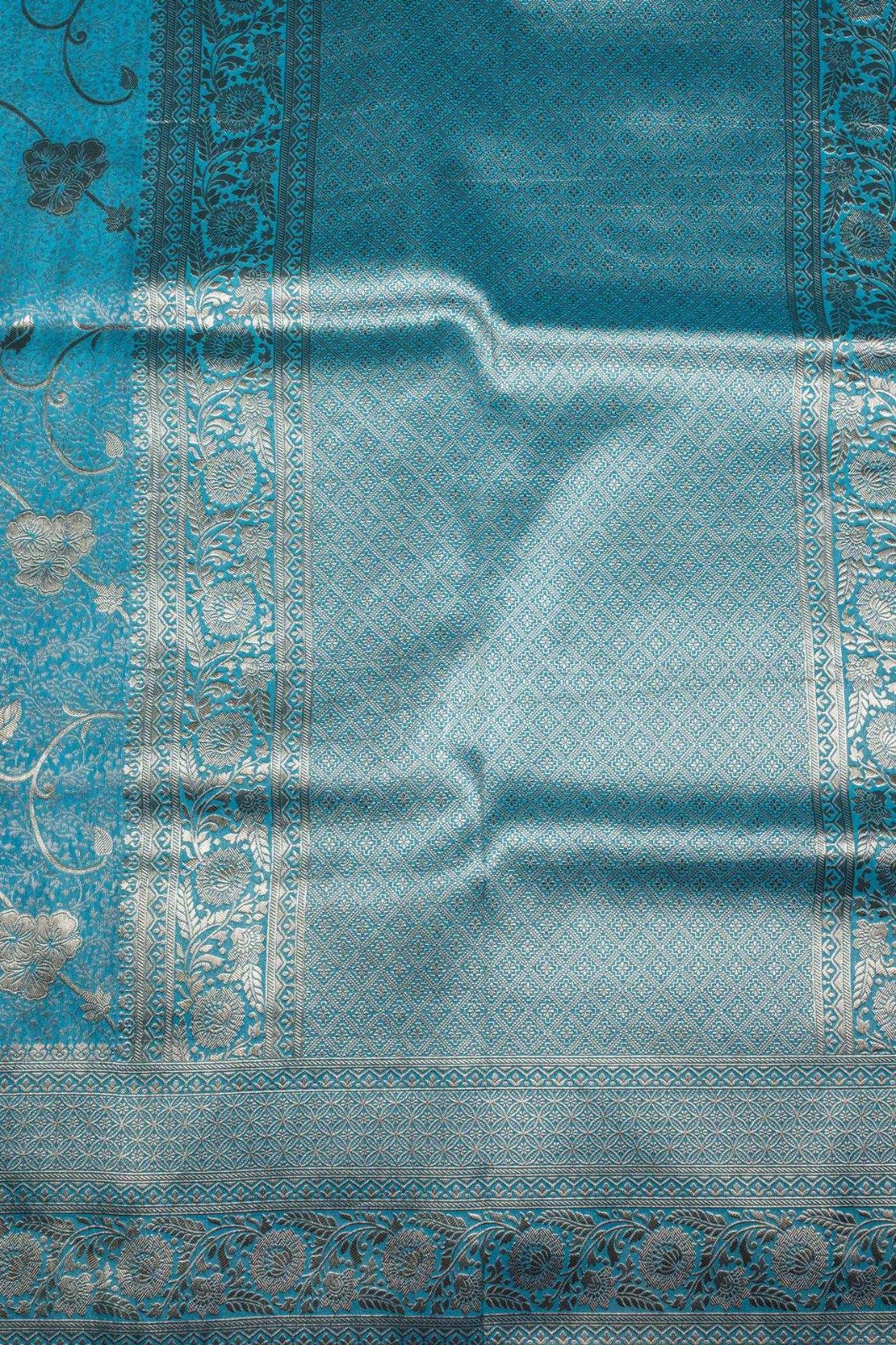Banarasi Silk Jaal Saree | VKSH0104f - Image 2