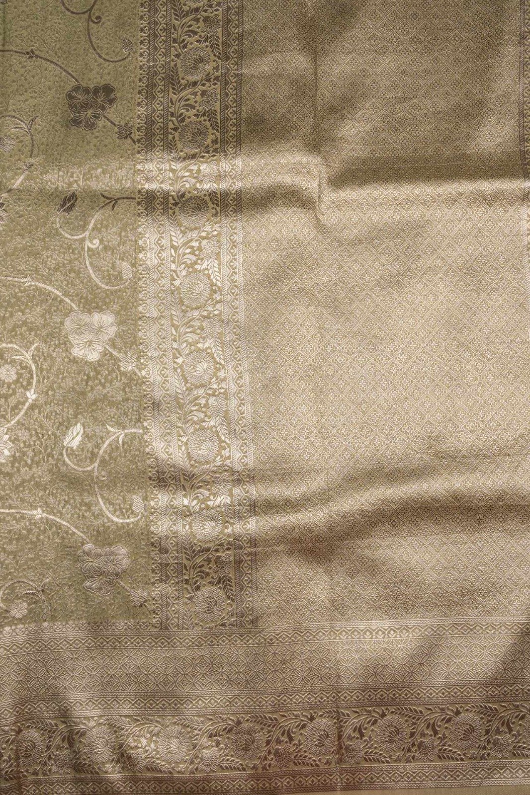 Banarasi Silk Jaal Saree | VKSH0104h - Image 2