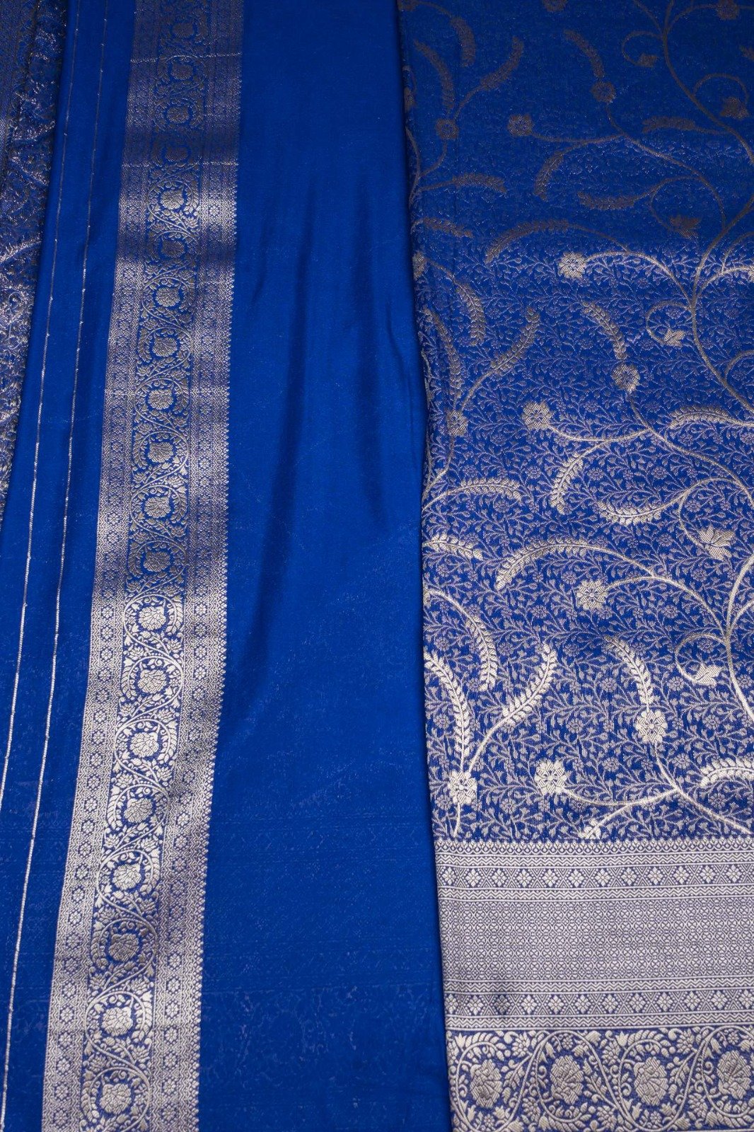 Banarasi Silk Jaal Saree | VKSH0104a - Image 3