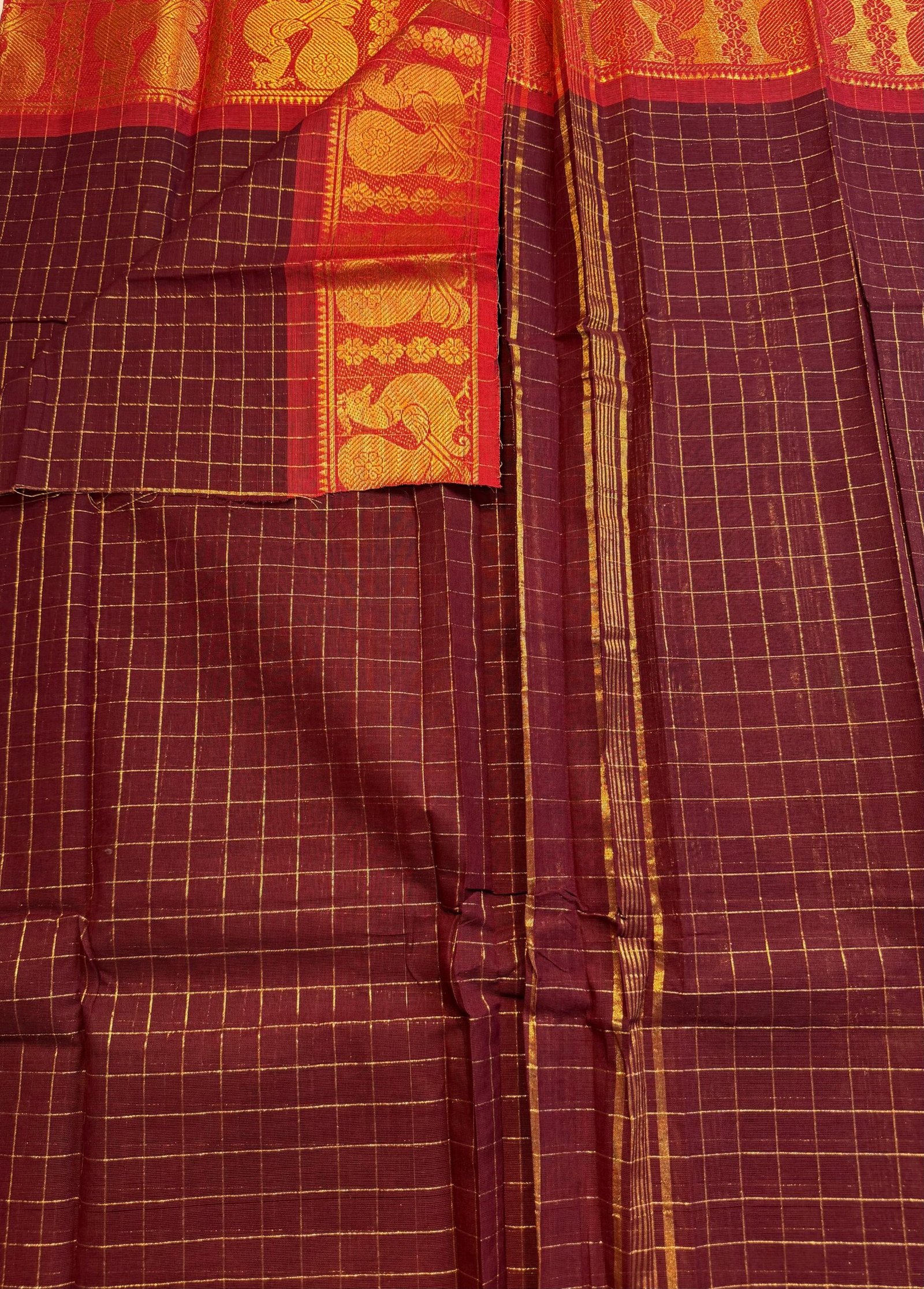 Chettinad Cotton Saree | VKSH0114B - Image 3