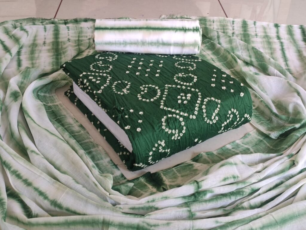 Hand Block Wax Batik Dress Material | VKSHO303D