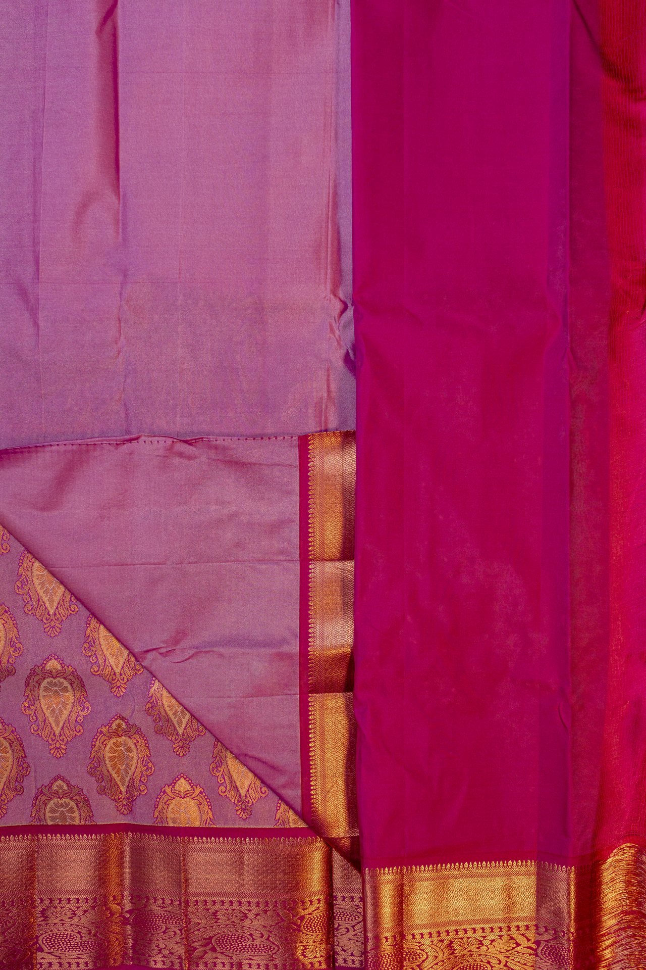 Semi Kanchipuram Silk Saree | VKSH0438 - Image 3