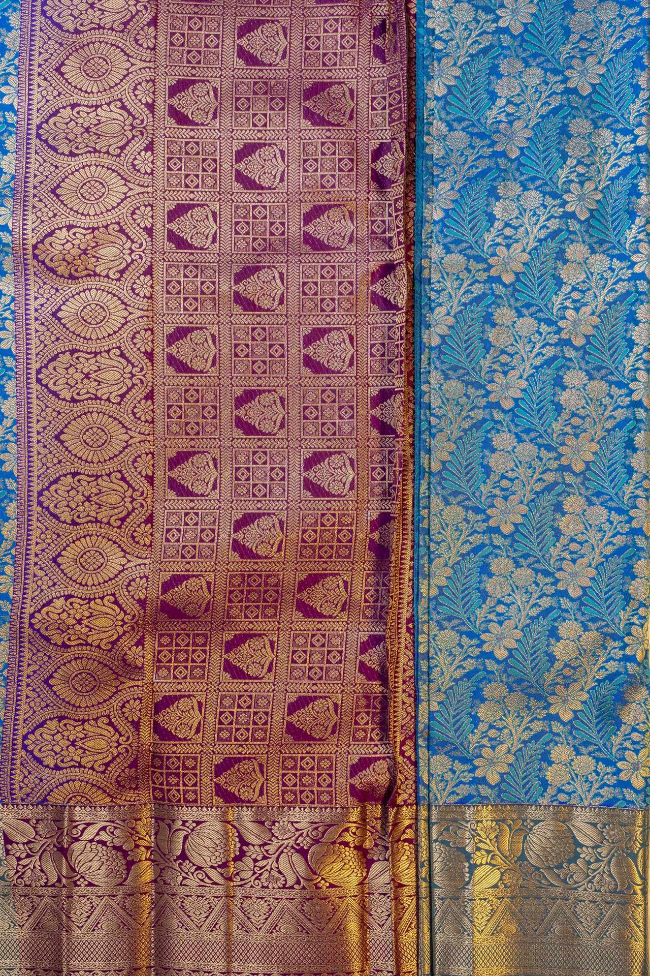 Brocade Kanchipuram Semi Silk Saree | VKSH0438 - Image 2
