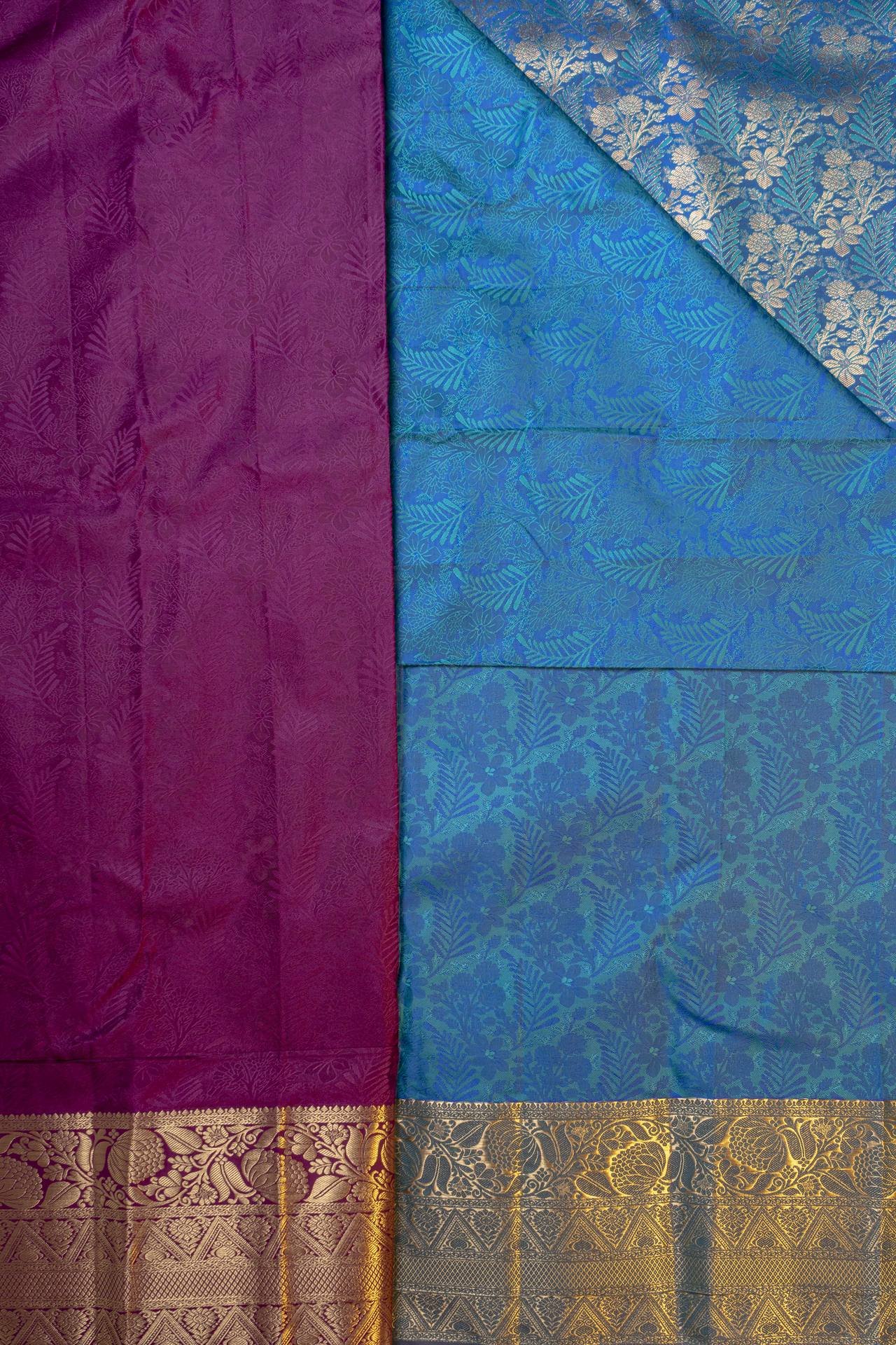 Brocade Kanchipuram Semi Silk Saree | VKSH0438 - Image 3