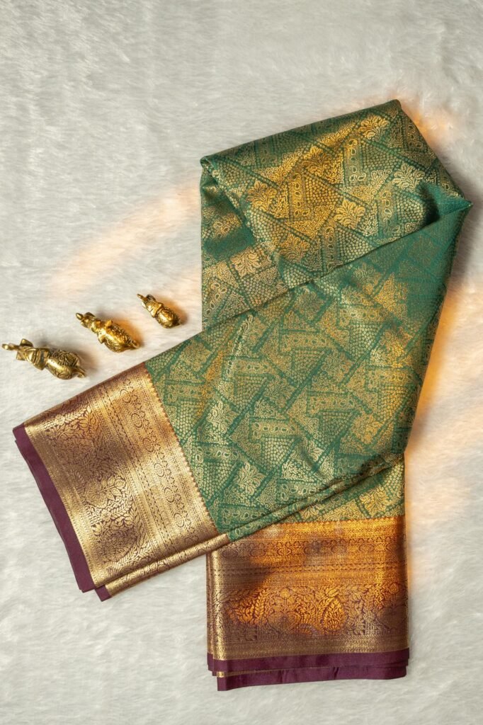 Brocade Kanchipuram Semi Silk Saree | VKSH0204