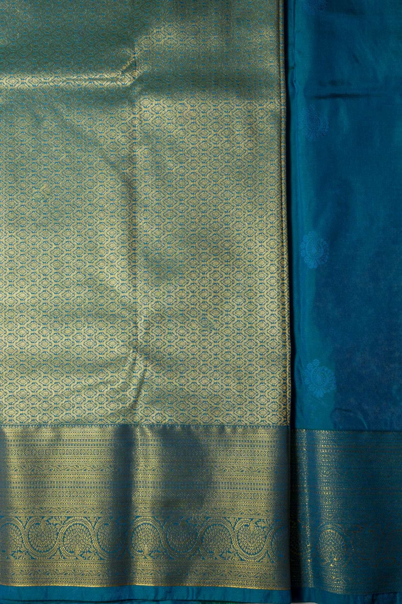 Semi Kanchipuram Silk Saree | VKSH073 - Image 2