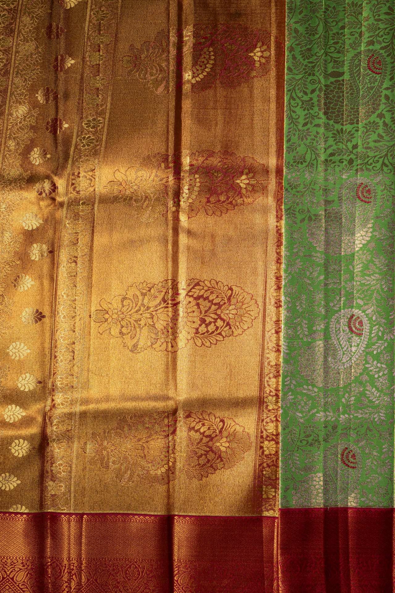 Brocade Kanchipuram Semi Silk Saree | VKSH0216 - Image 3