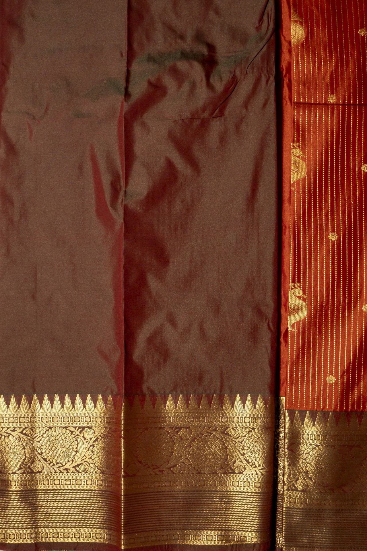Semi Kanchipuram Silk Saree | VKSH0293A - Image 3