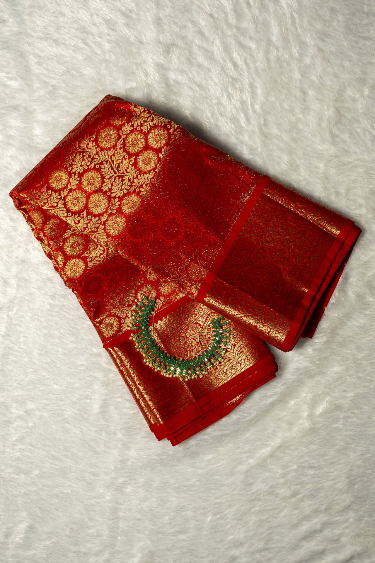 Brocade Kanchipuram Semi Silk Saree | VKSH0450