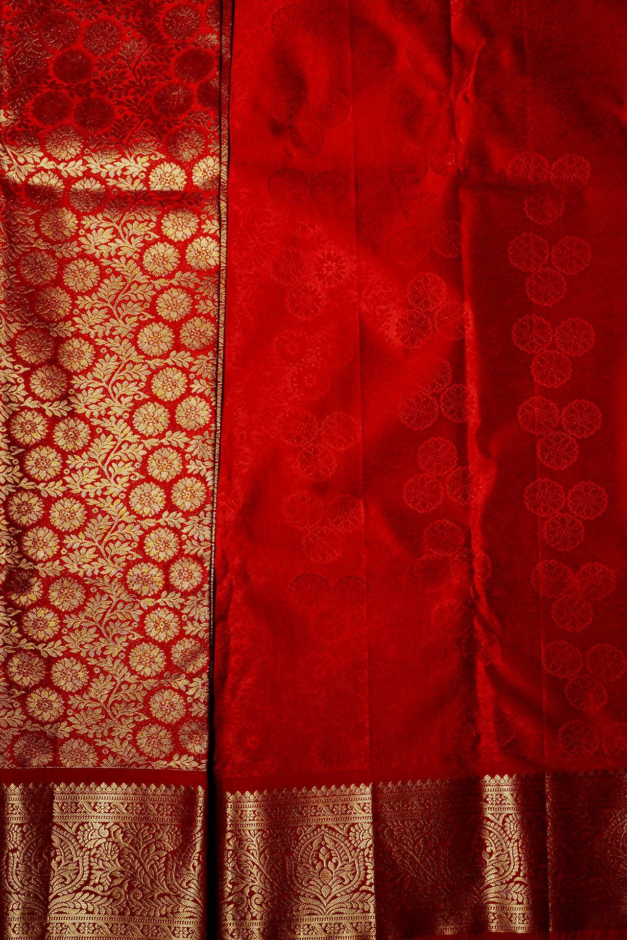 Brocade Kanchipuram Semi Silk Saree | VKSH0450 - Image 3