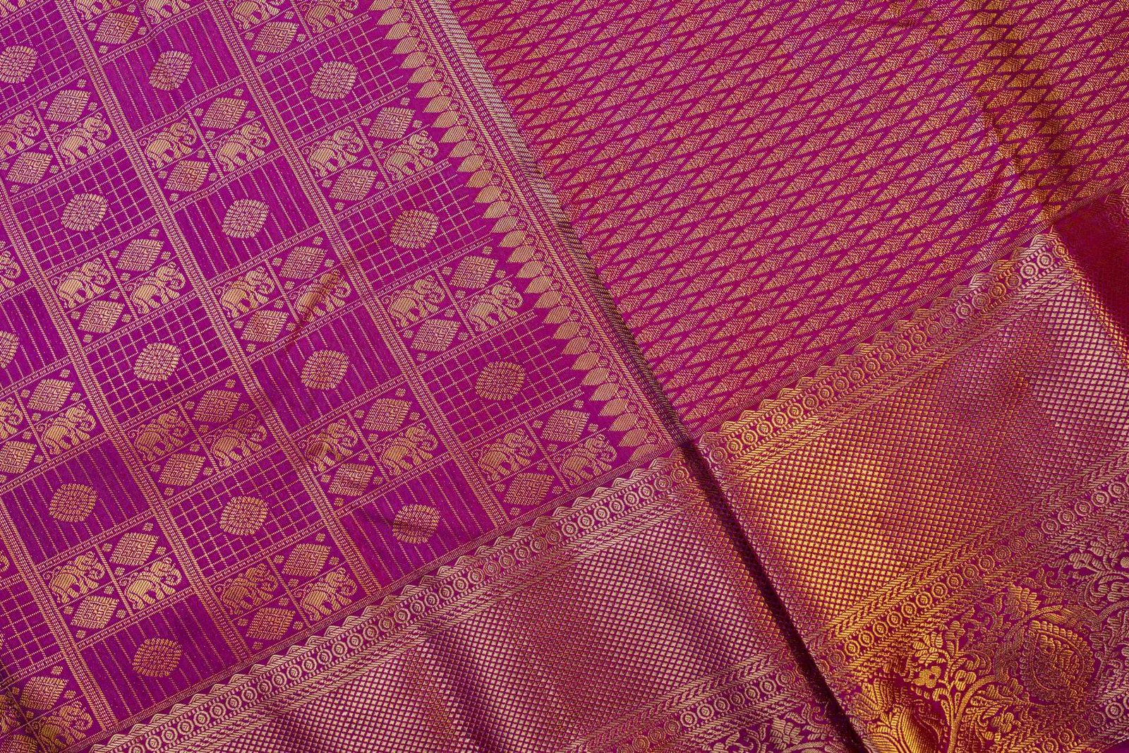 Semi Kanchipuram Silk Saree | VKSH0447 - Image 2