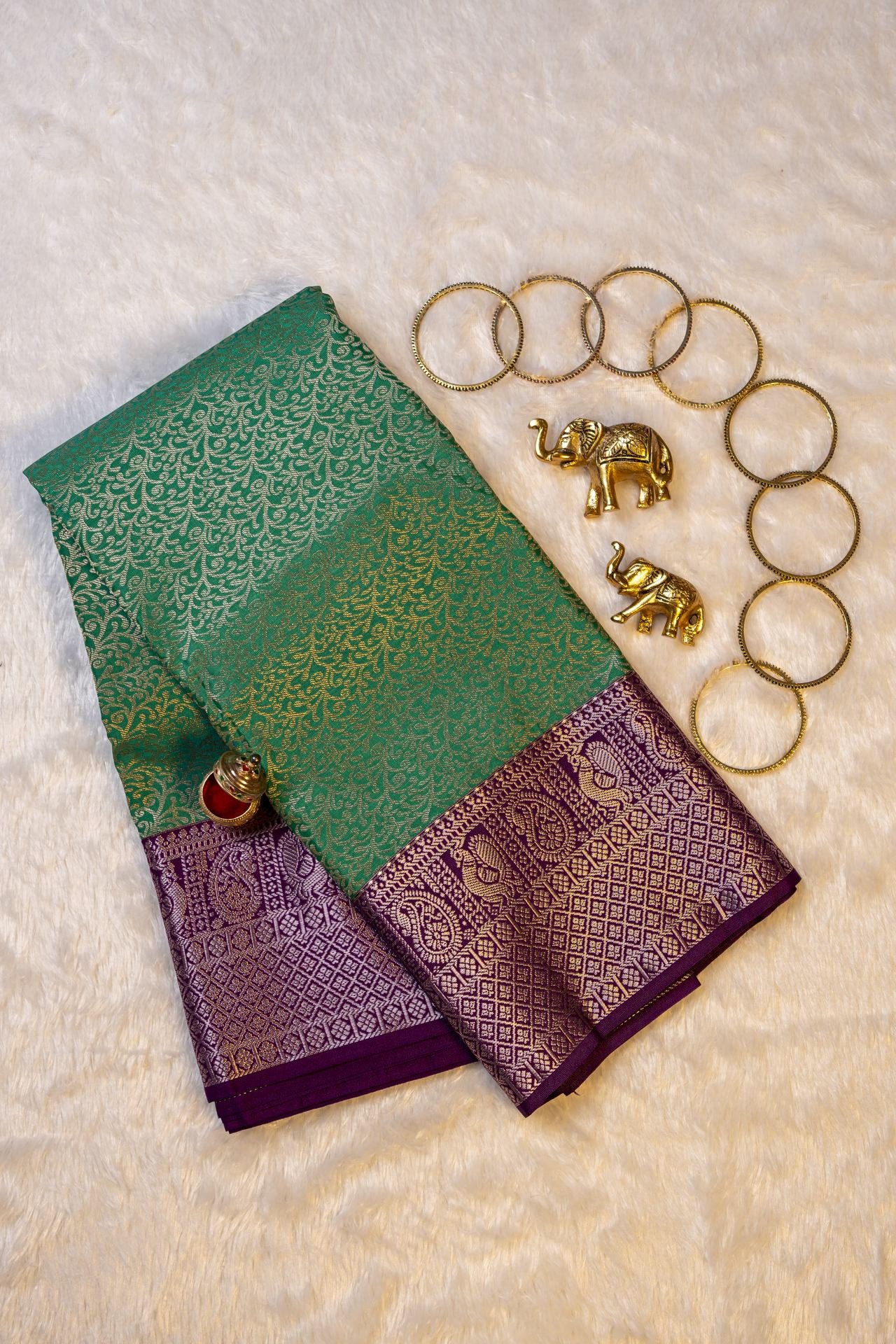 Brocade Kanchipuram Semi Silk Saree | VKSH078