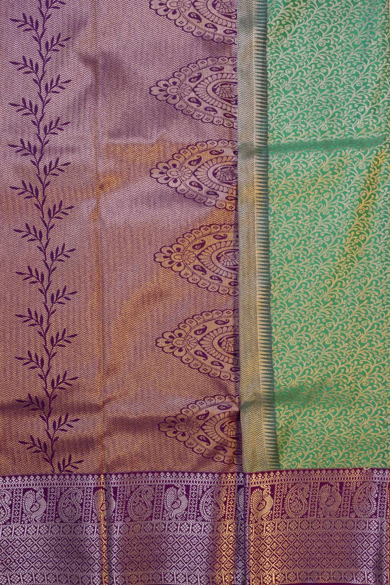 Brocade Kanchipuram Semi Silk Saree | VKSH078 - Image 2