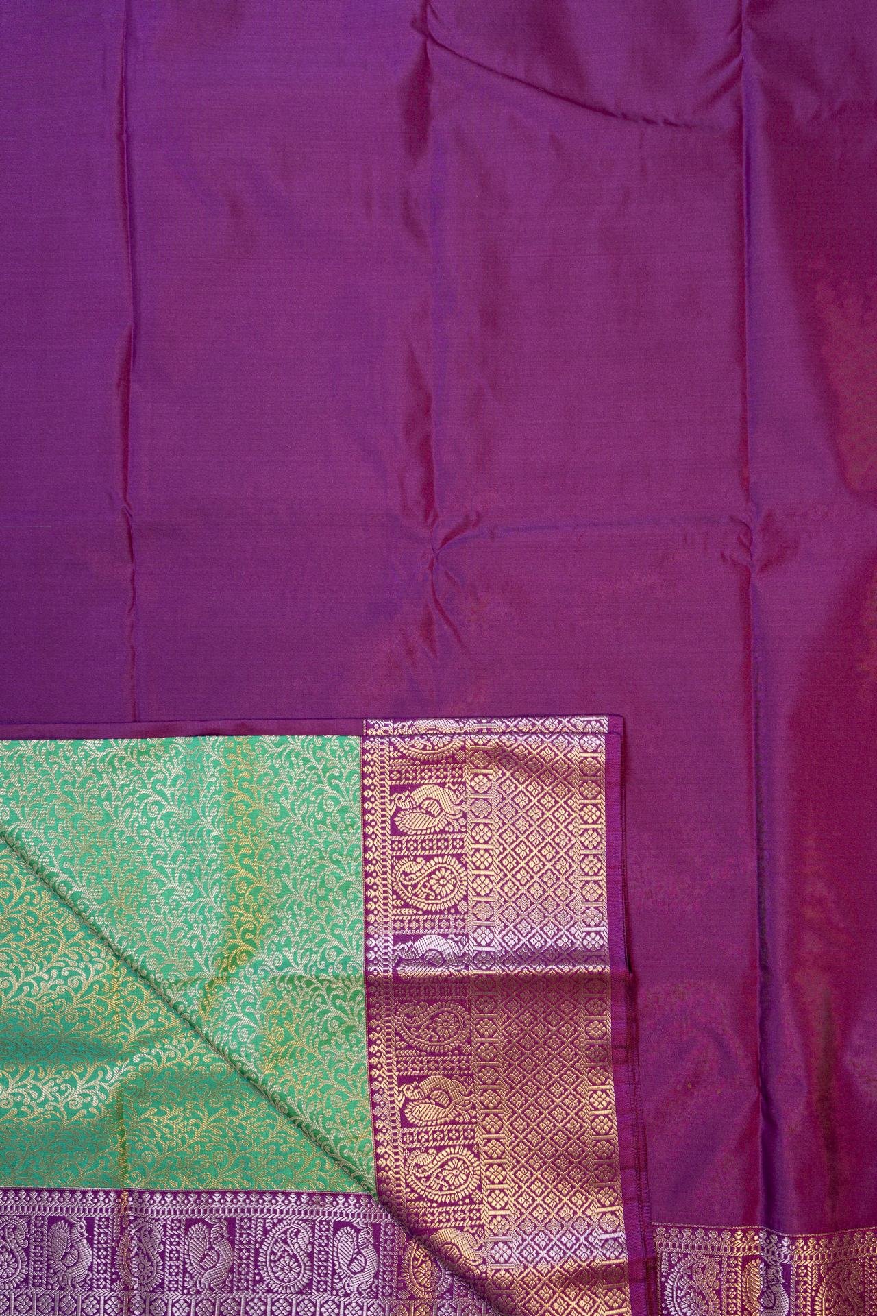 Brocade Kanchipuram Semi Silk Saree | VKSH078 - Image 3