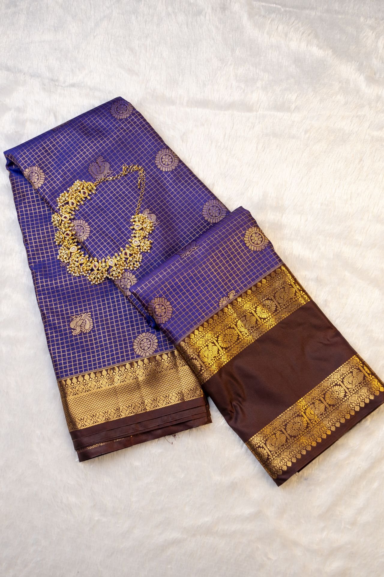 Vintage Semi Kanchipuram Silk Saree | VKSH0441