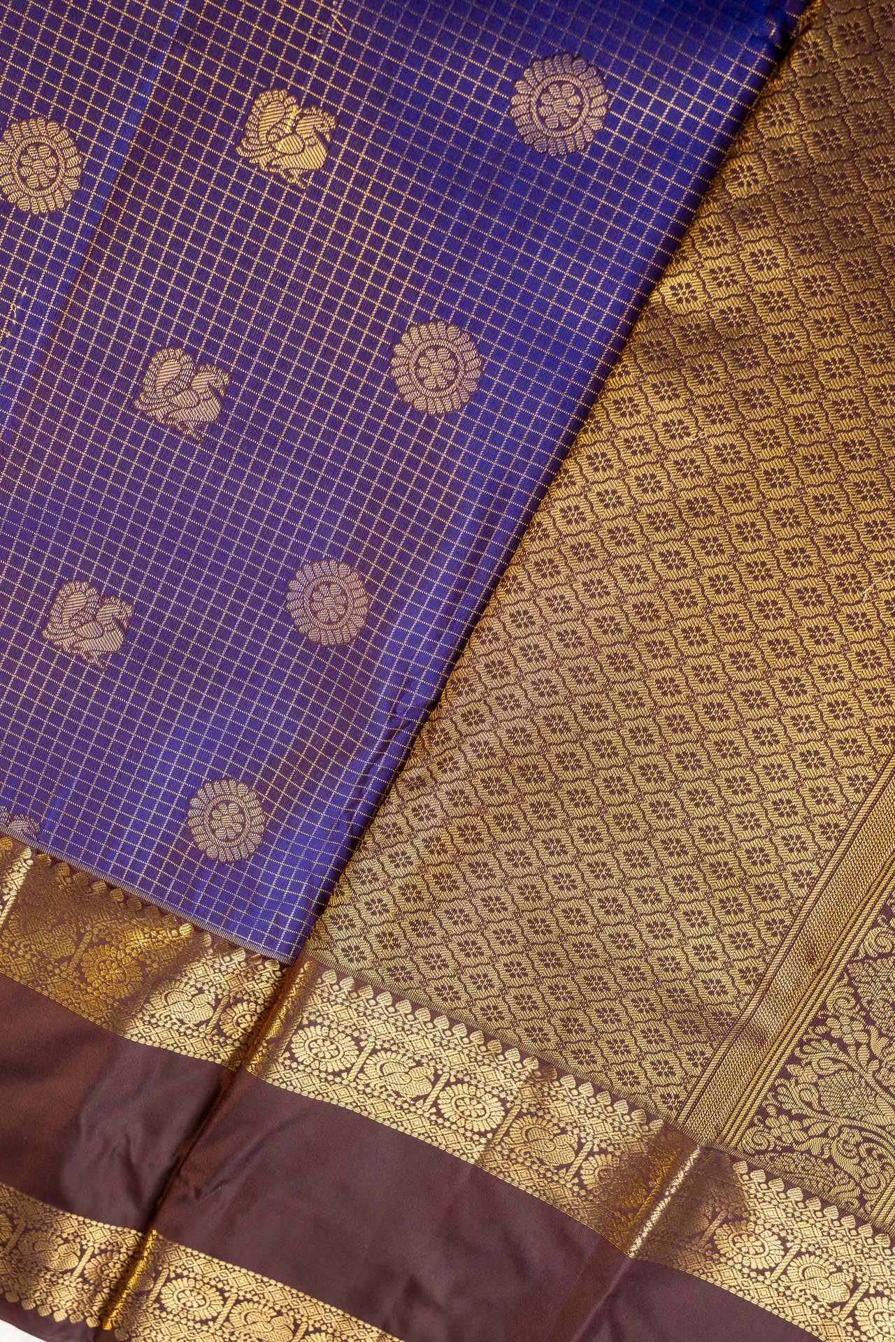 Vintage Semi Kanchipuram Silk Saree | VKSH0441 - Image 2