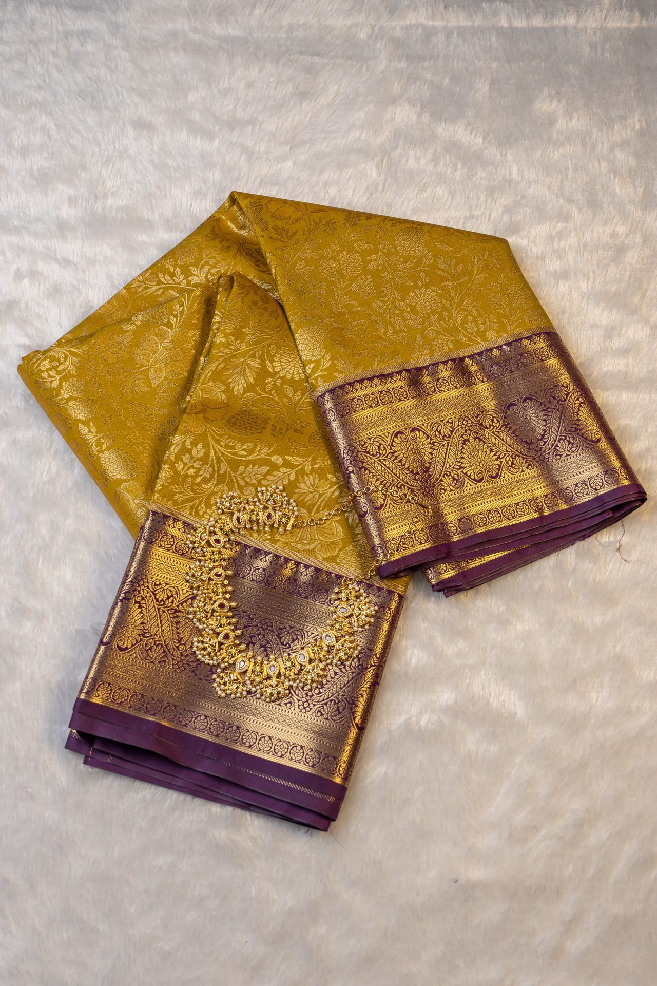 Brocade Kanchipuram Semi Silk Saree | VKSH0205