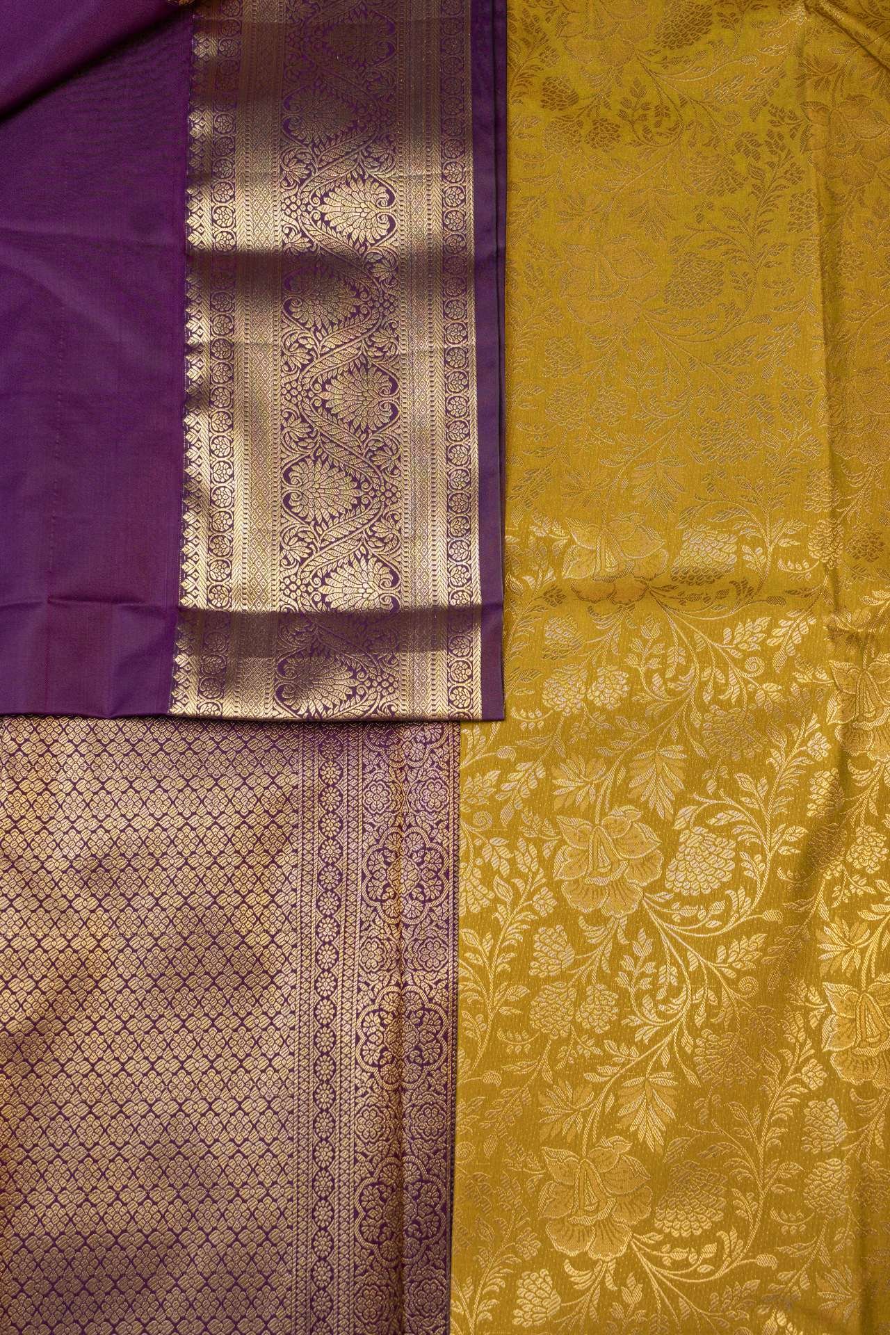 Brocade Kanchipuram Semi Silk Saree | VKSH0205 - Image 3