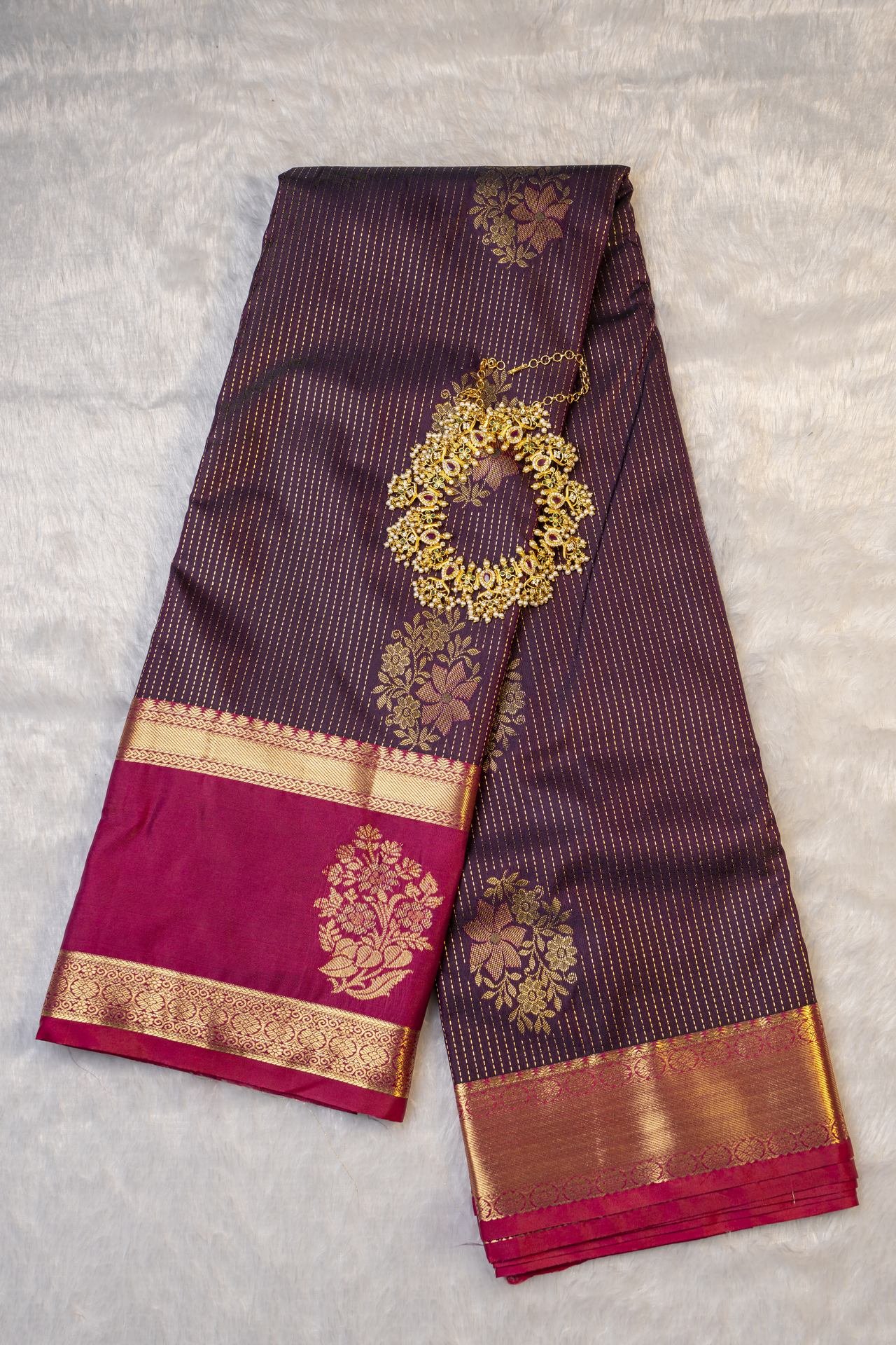 Semi Kanchipuram Silk Saree | VKSH0430