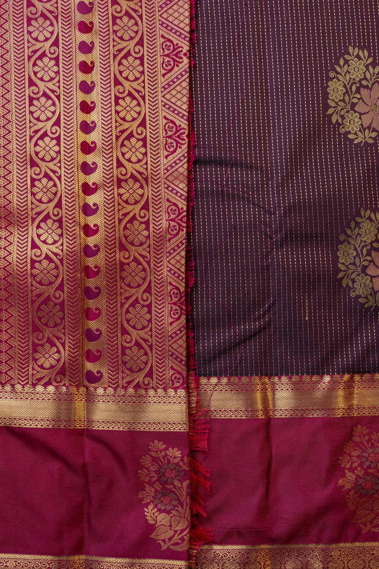 Semi Kanchipuram Silk Saree | VKSH0430 - Image 2