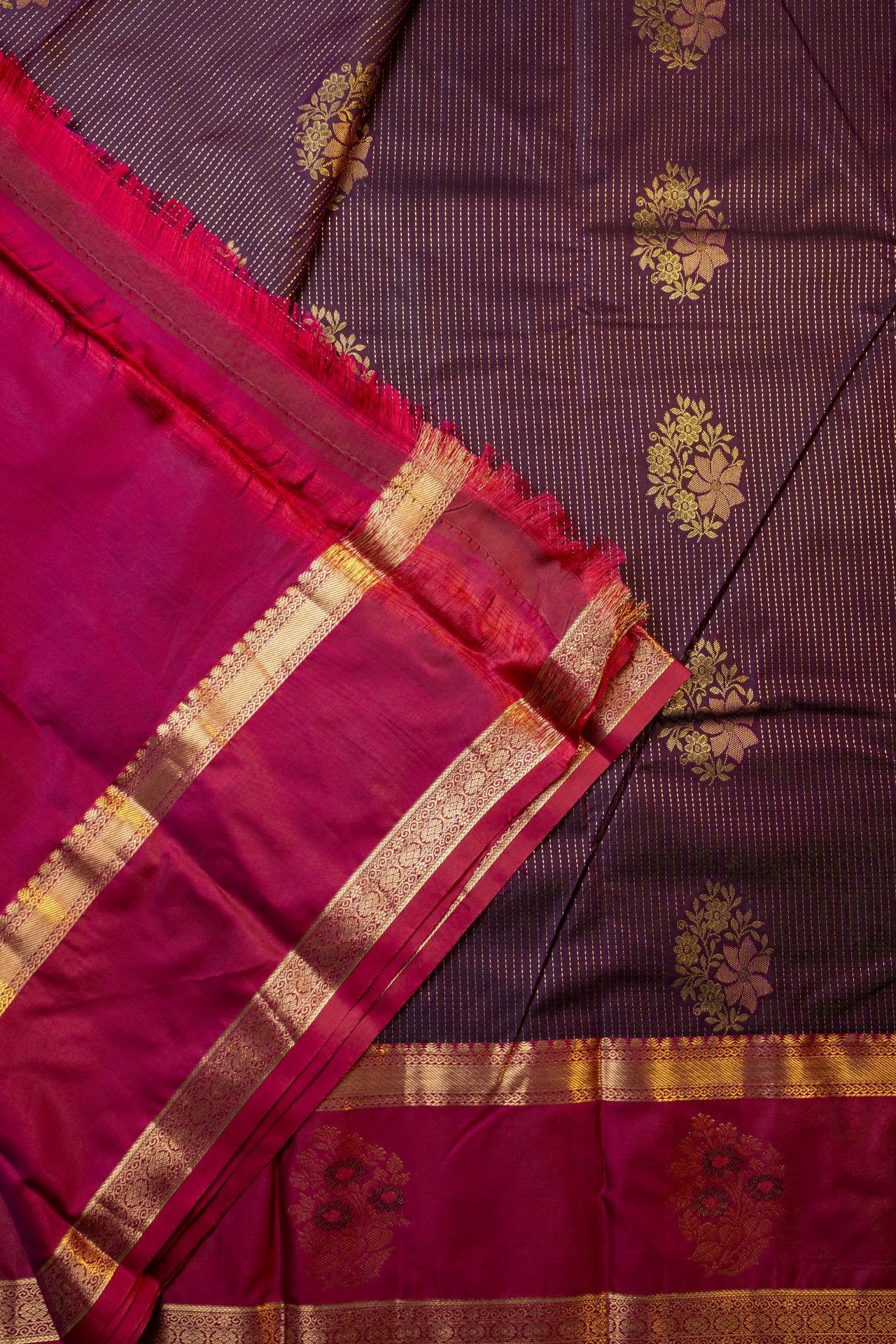 Semi Kanchipuram Silk Saree | VKSH0430 - Image 3