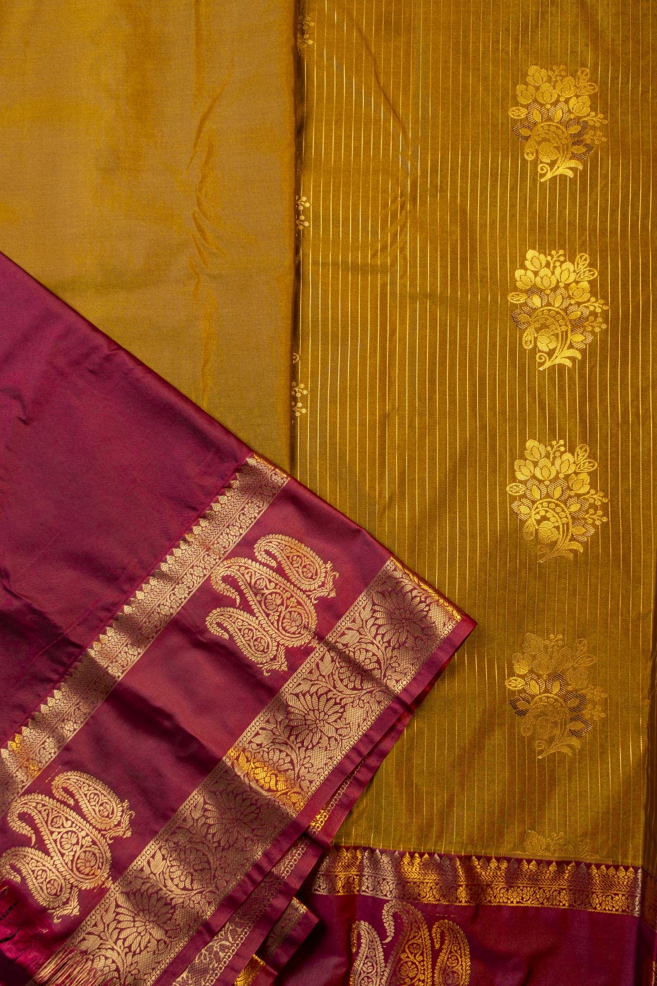 Semi Kanchipuram Silk Saree | VKSH0429 - Image 3